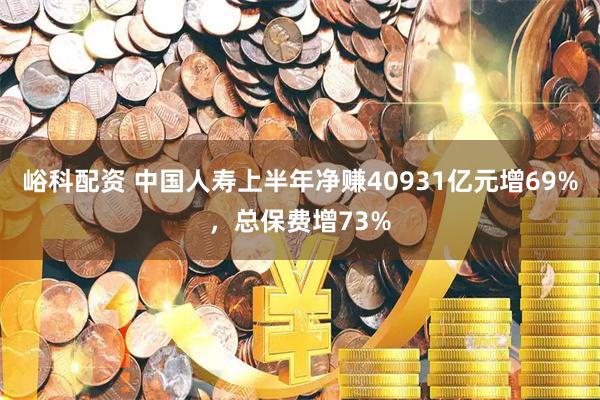 峪科配资 中国人寿上半年净赚40931亿元增69%，总保费增73%